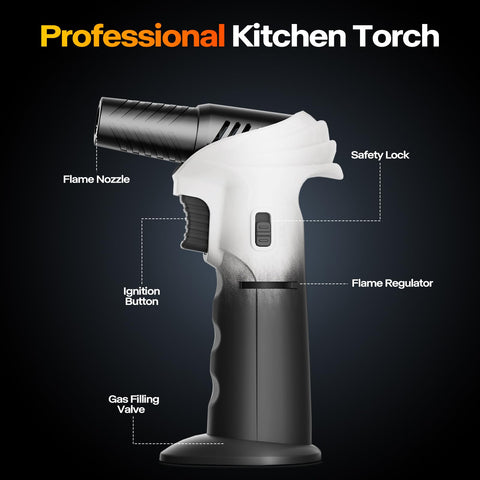 CoYlBod piezo-ignition torch delivers instant ignition for quick prep.