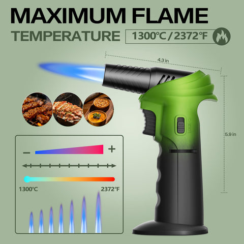 CoYlBod Butane Torch safety lock for safe storage.