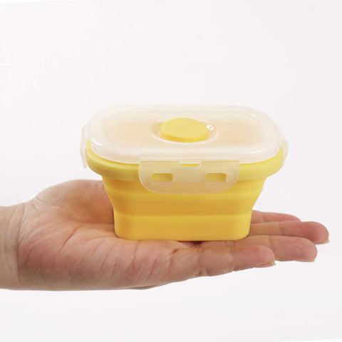 Cozihom stackable silicone storage saves cabinet space when stored.