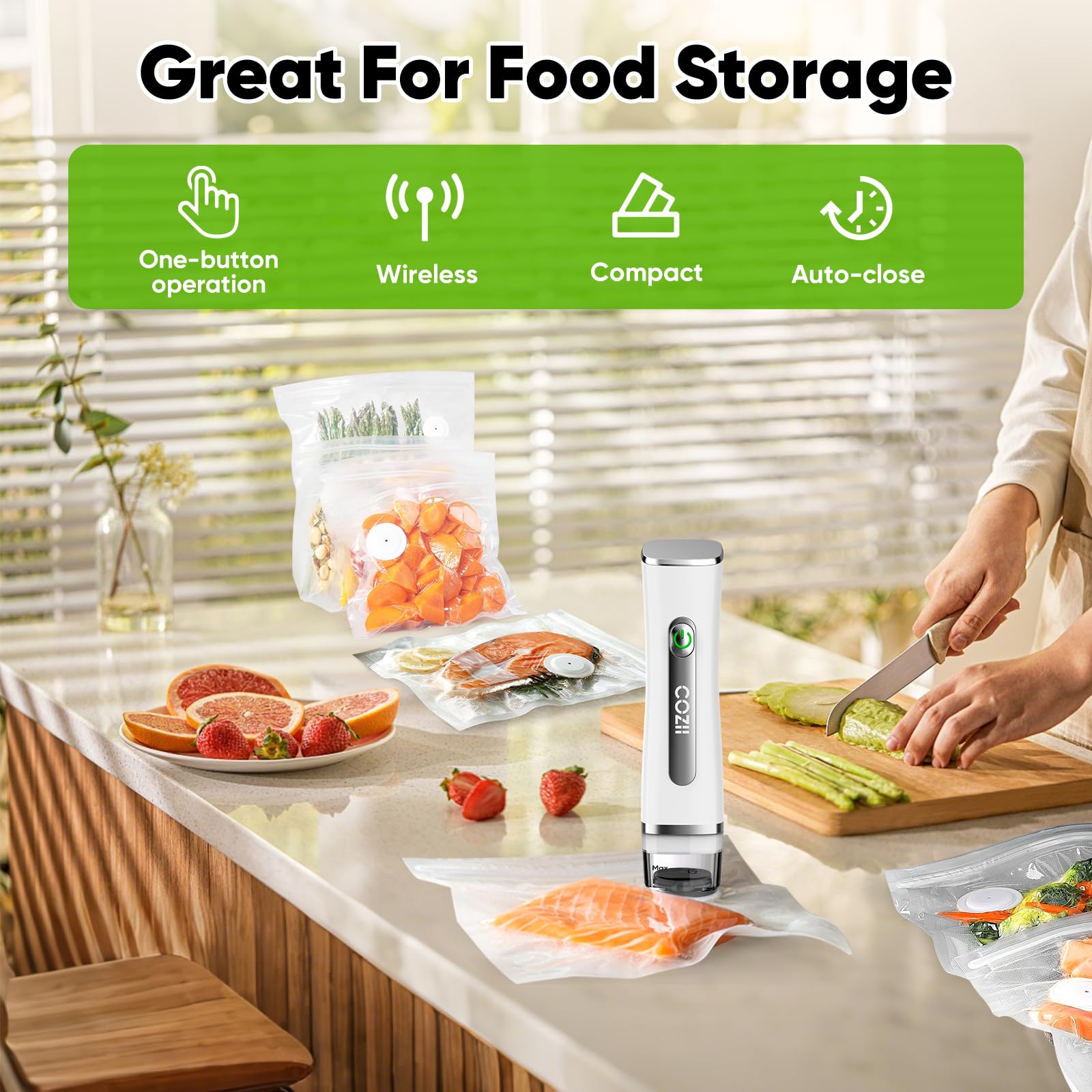 COZII ready-to-use kit lets you start sealing immediately.