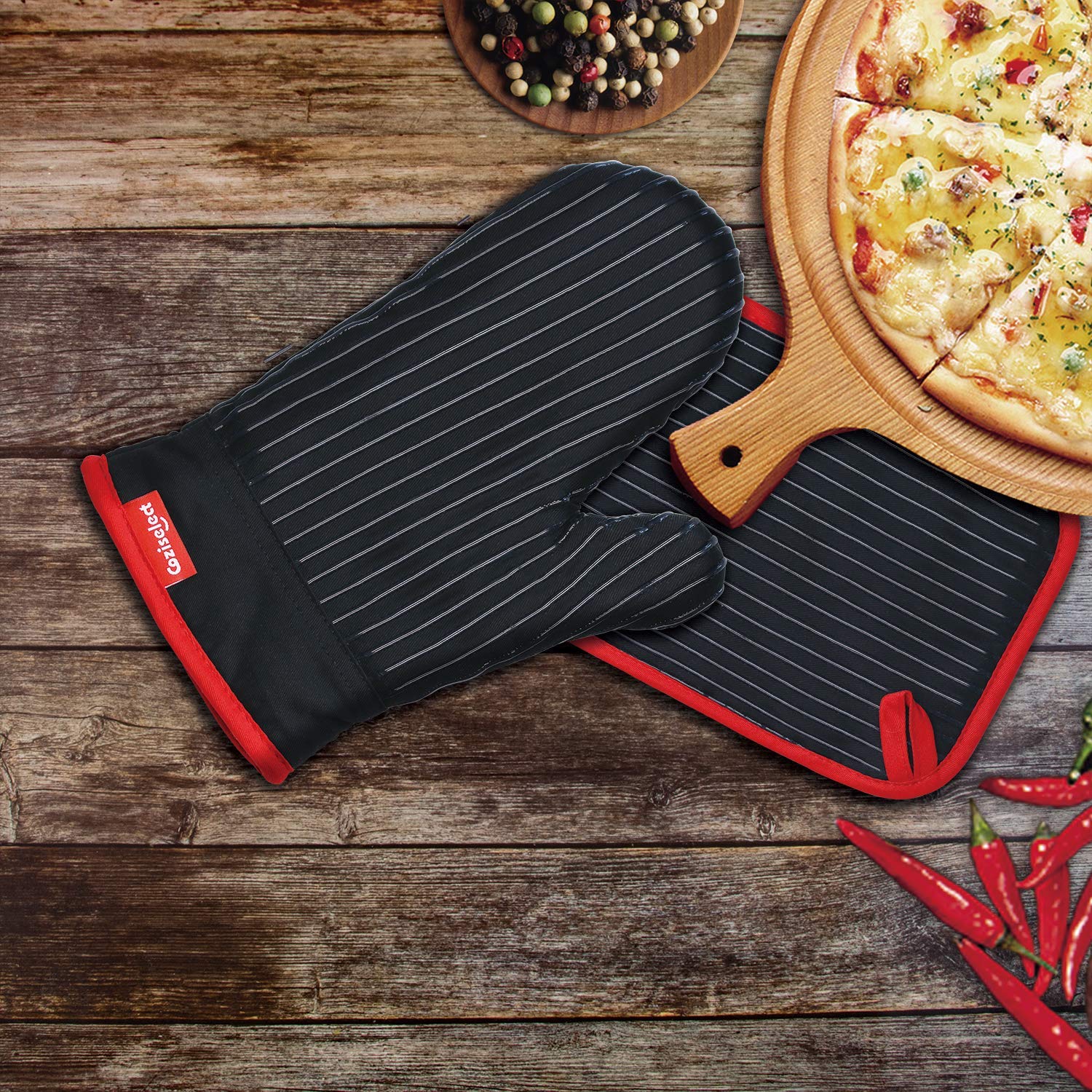 Coziselect anti-slip silicone strips provide secure grip on cookware