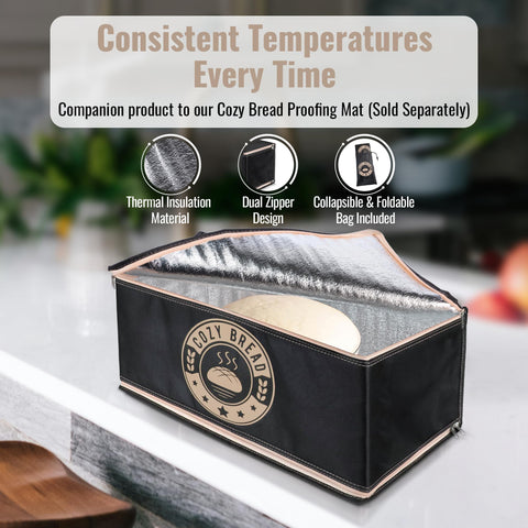 Cozy Bread proofing box smooth interior cleans quickly and easily.