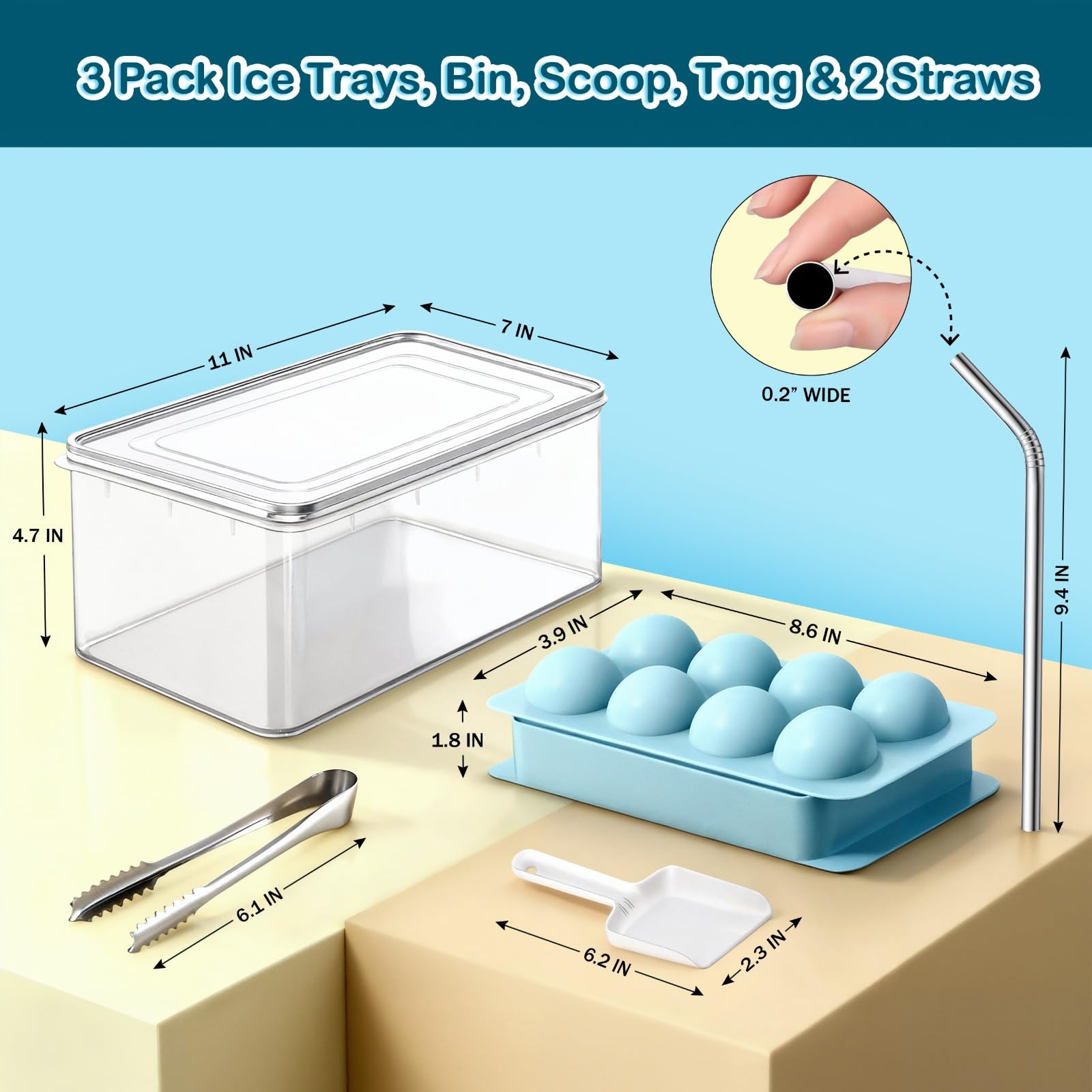 Cozy Kitchen Essentials large bin with lid keeps ice organized and odor-free