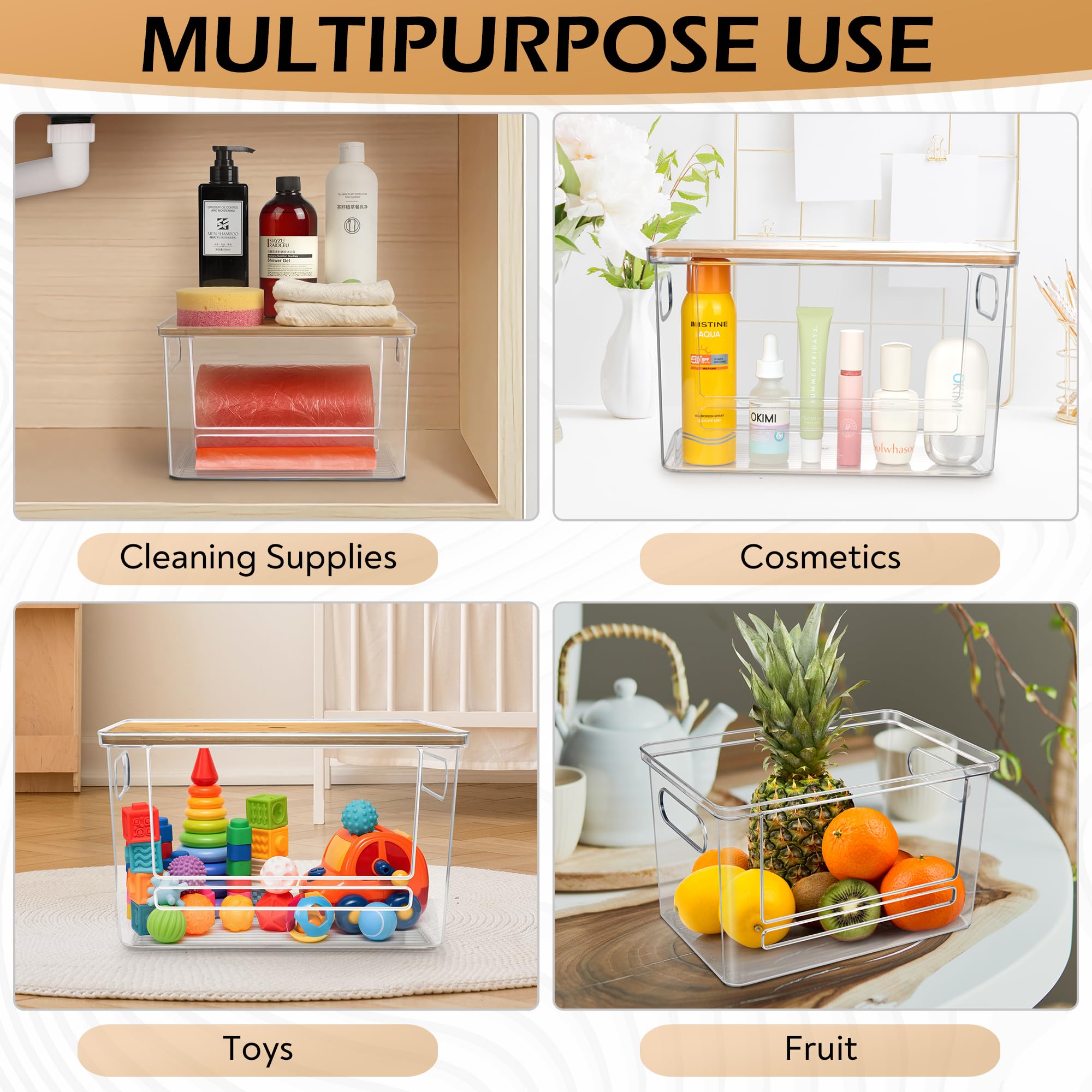 COZYCRAZE stackable bag container design saves space in the kitchen.