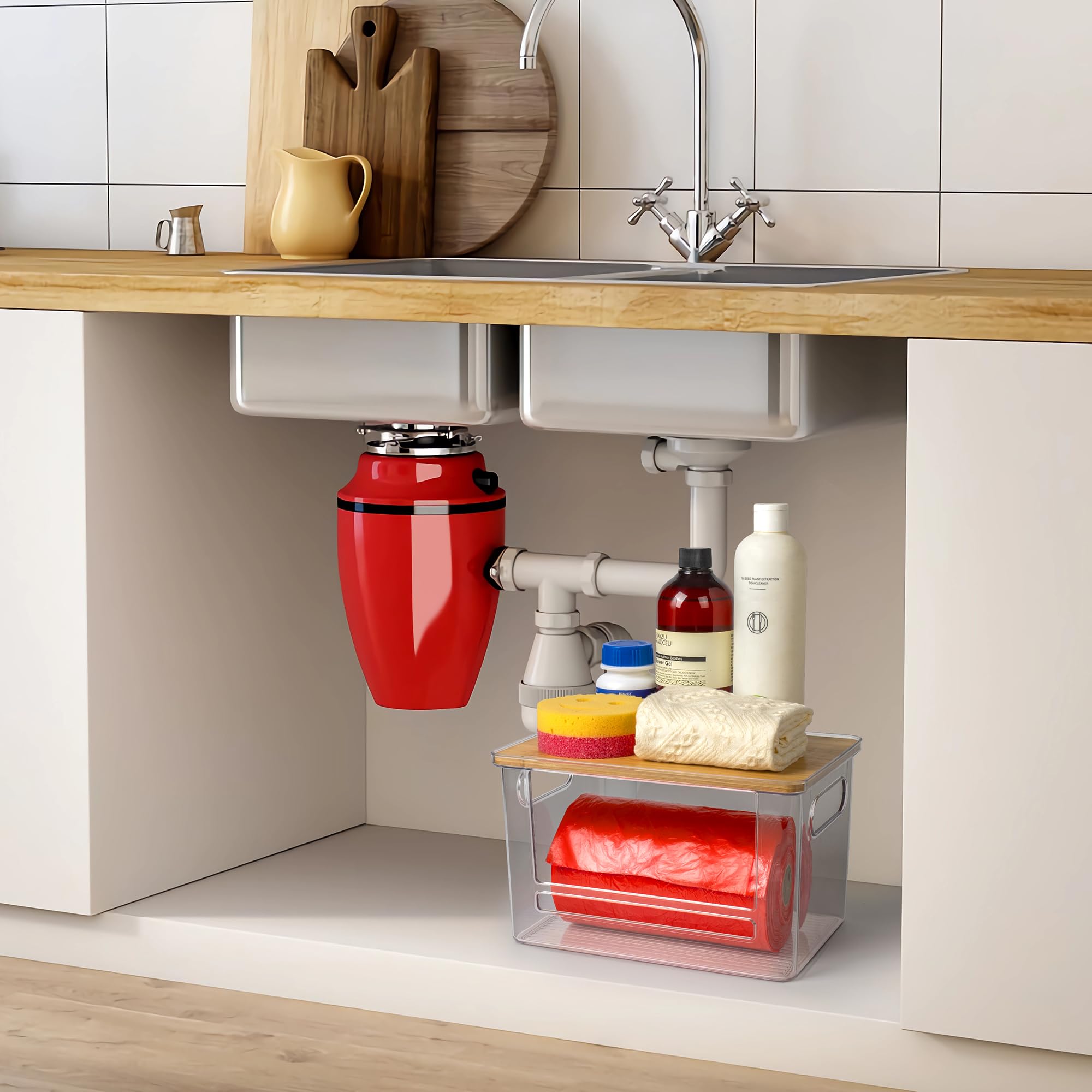 COZYCRAZE under-sink organizer ideal for kitchen and pantry storage.
