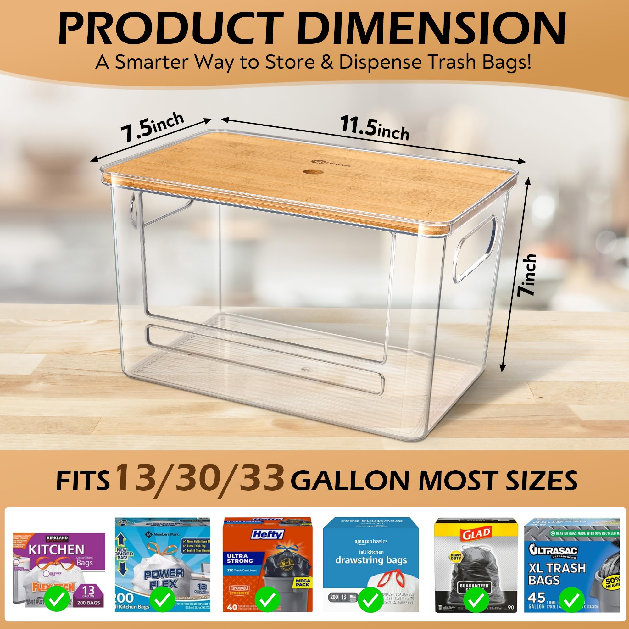COZYCRAZE trash bag dispenser anti-slip base maintains stability during use.