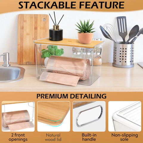 COZYCRAZE under-sink bag holder keeps large rolls organized and ready.
