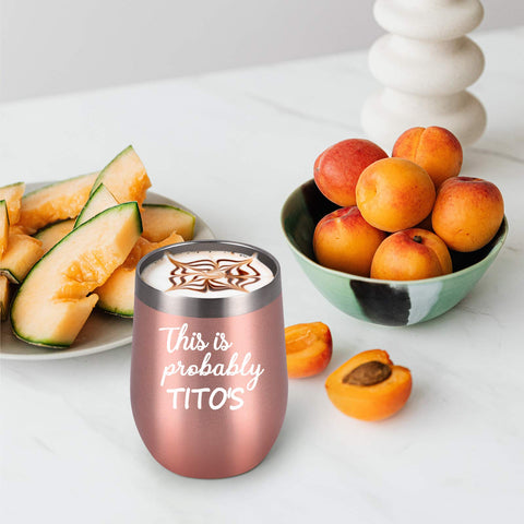 CozyHome Tito's wine tumbler includes straw, brushes, and lid for easy maintenance.
