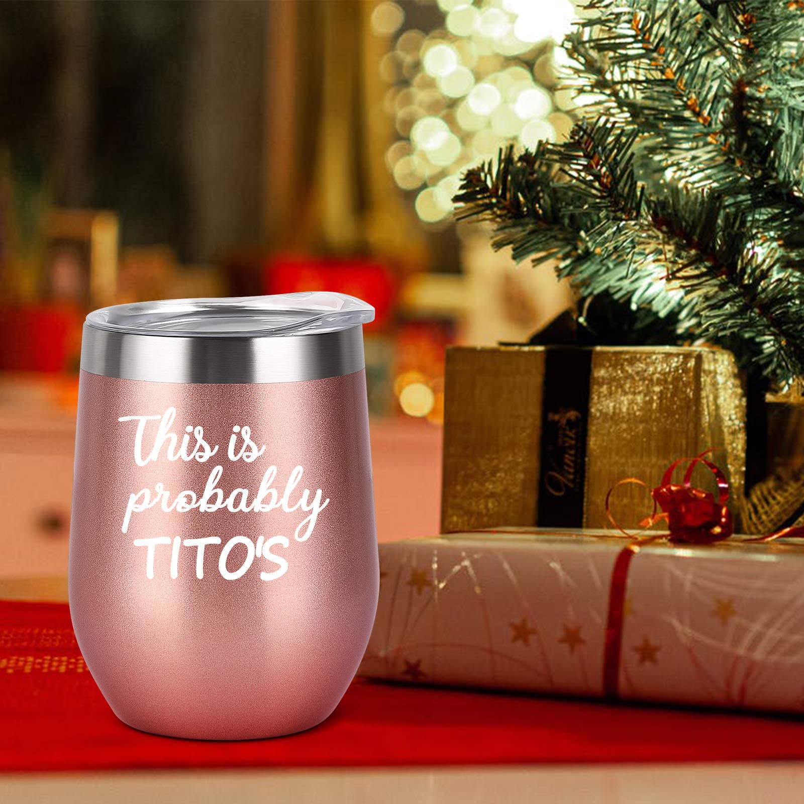 CozyHome Tito's wine tumbler maintains hot or cold drinks for hours.