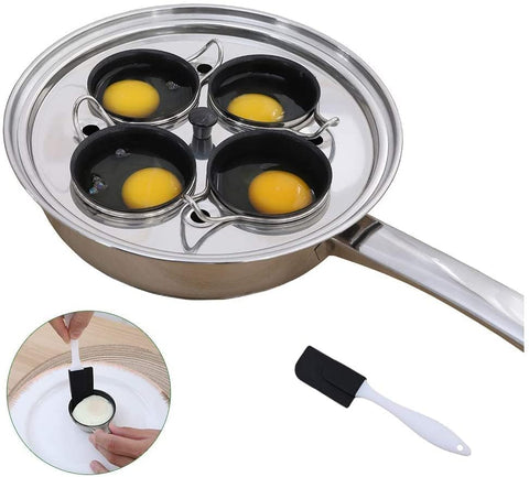 CozyKit stainless steel poacher pan induction-ready design ensures even heat distribution