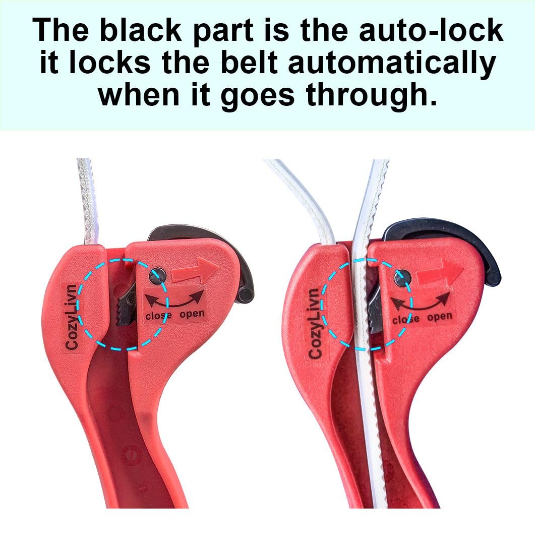 CozyLivn self-locking belt stays in place while you twist to open.
