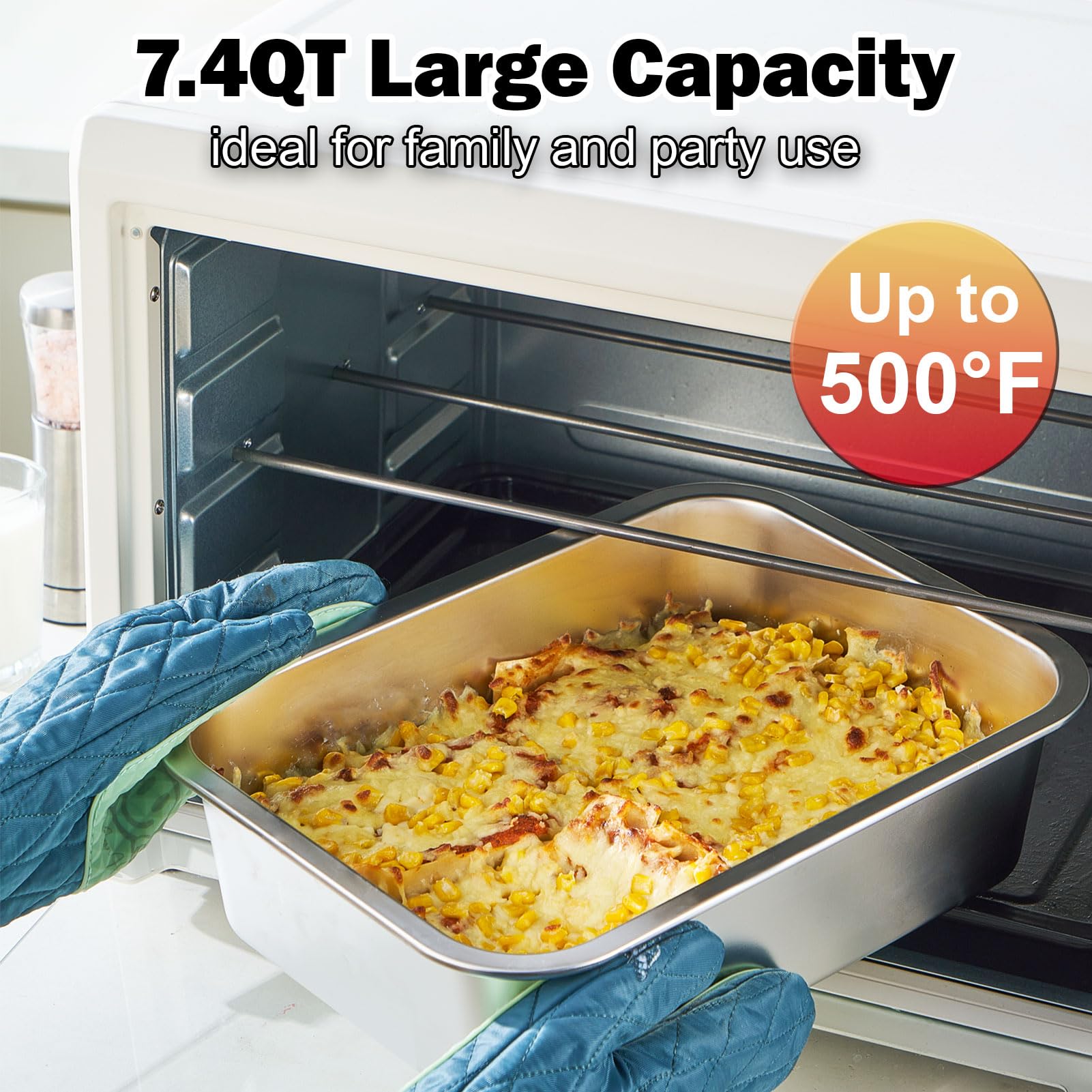 CozyState 4 inch deep pan for lasagna, roasts, and baking versatility.