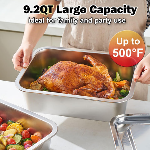CozyState 11.6x15.6 inch pan with lid preserves freshness and simplifies leftovers