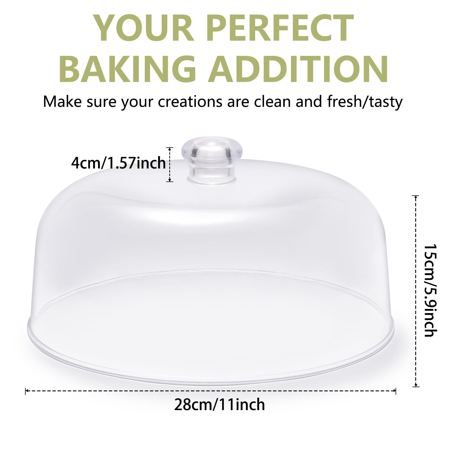 CozyState transparent cake lid on display showcasing decorations