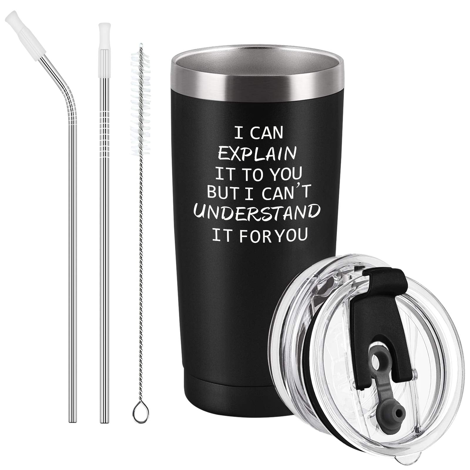 Cpskup tumbler front view with slogan ideal for on-the-go hydration