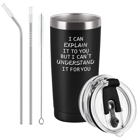 Cpskup tumbler front view with slogan ideal for on-the-go hydration