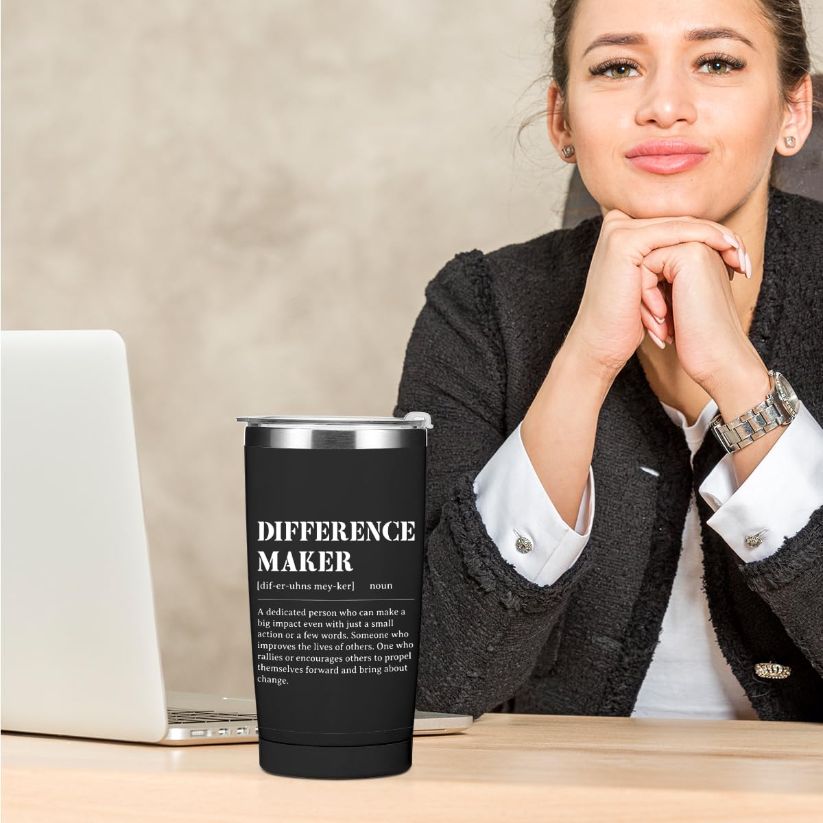 CQM Difference Maker fits most car cup holders for on-the-go.