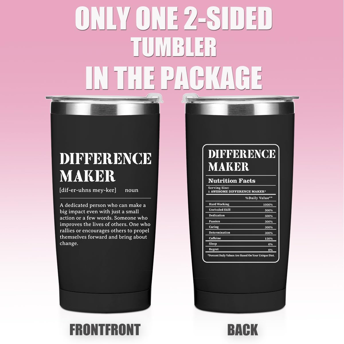 CQM Difference Maker insulated wall keeps beverages at temperature.