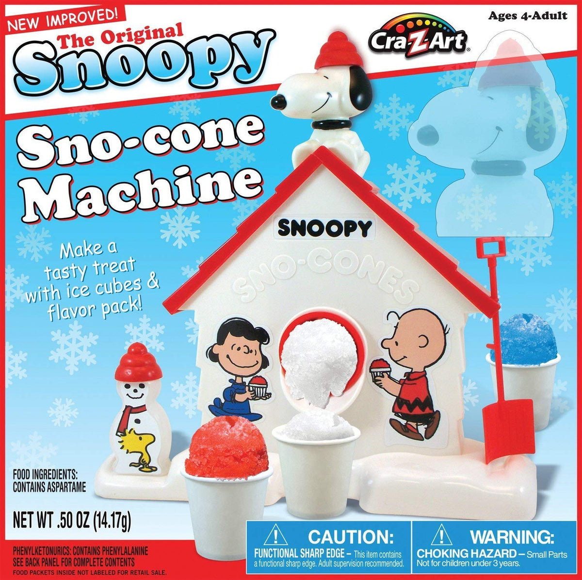 Cra-Z-Art Snoopy Sno-Cone Maker ready to create tasty frozen treats at home.