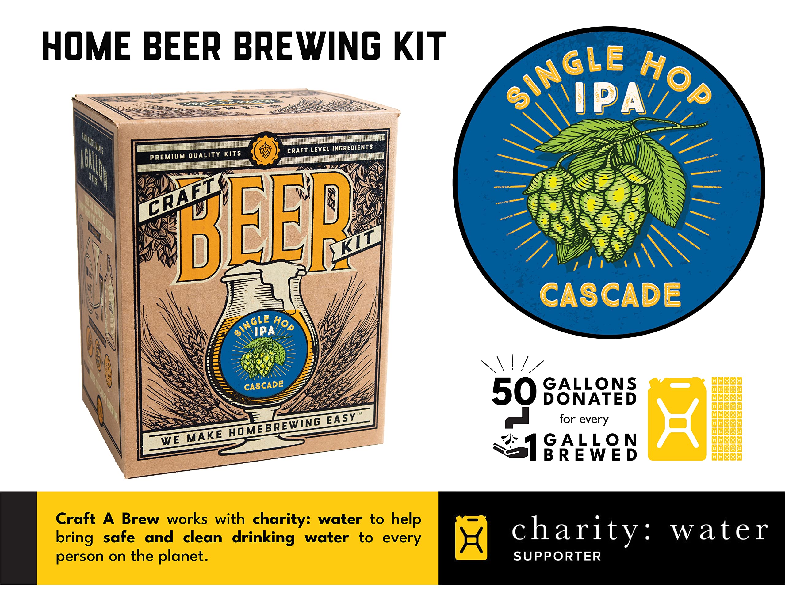 Craft A Brew brew pot and tools ready for your first batch at home.