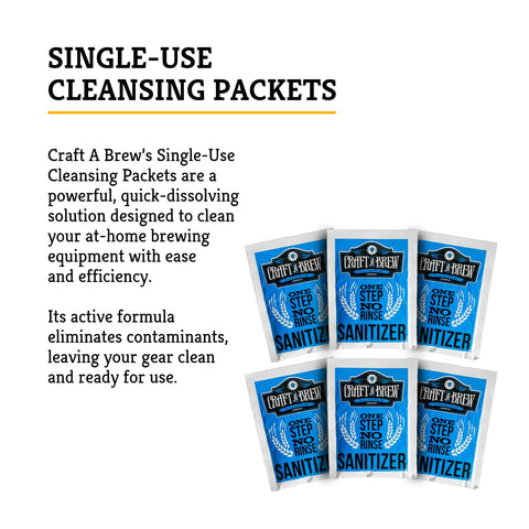 Craft A Brew cleanser activating in warm water to safely clean home brewing equipment.