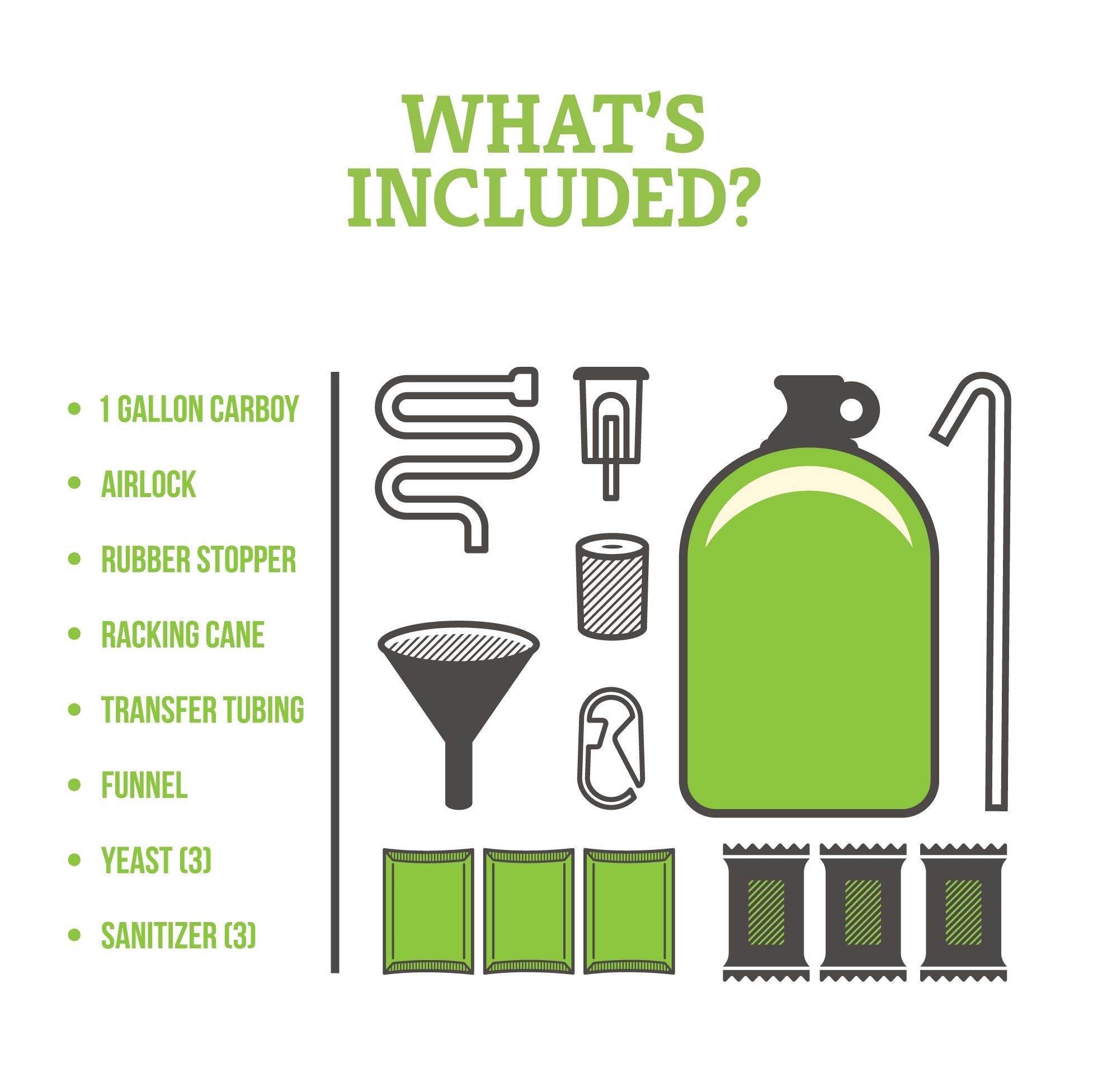 Craft A Brew hard cider kit funnel and racking cane for clean transfers.