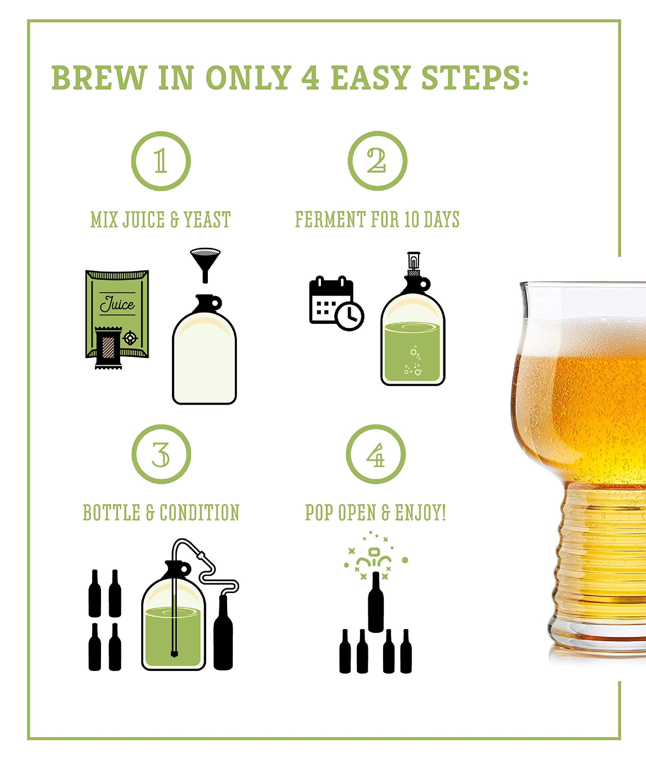 Craft A Brew hard cider kit rubber stopper and airlock ensure secure fermentation.