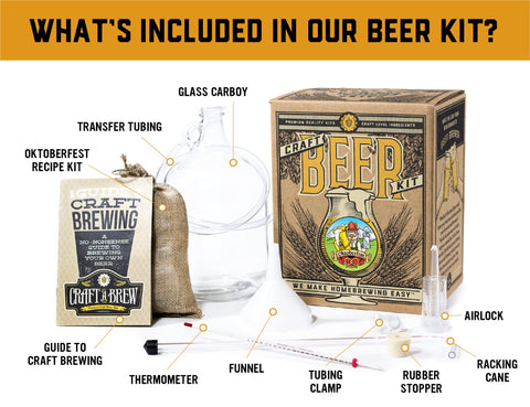 Craft A Brew fermentation setup with airlock ready for a crisp ale