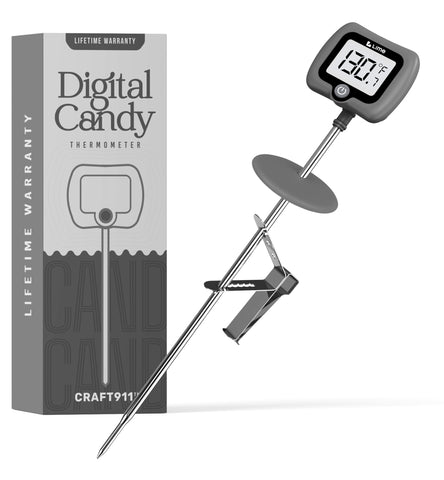 Craft911 digital candy thermometer with pot clip for safer cooking in busy kitchens.