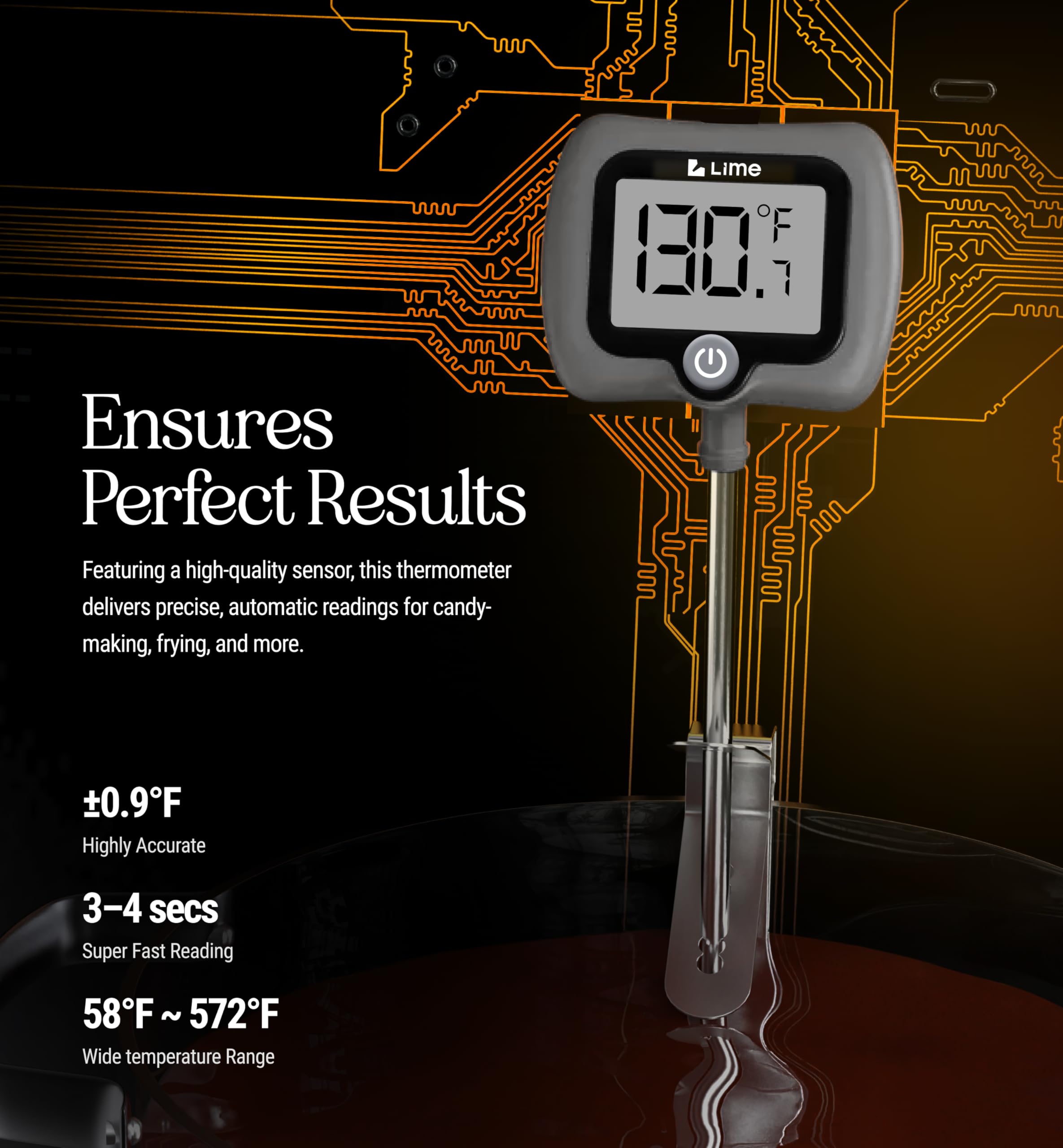 Craft911 durable stainless-steel probe resists breakage and leaks during use.