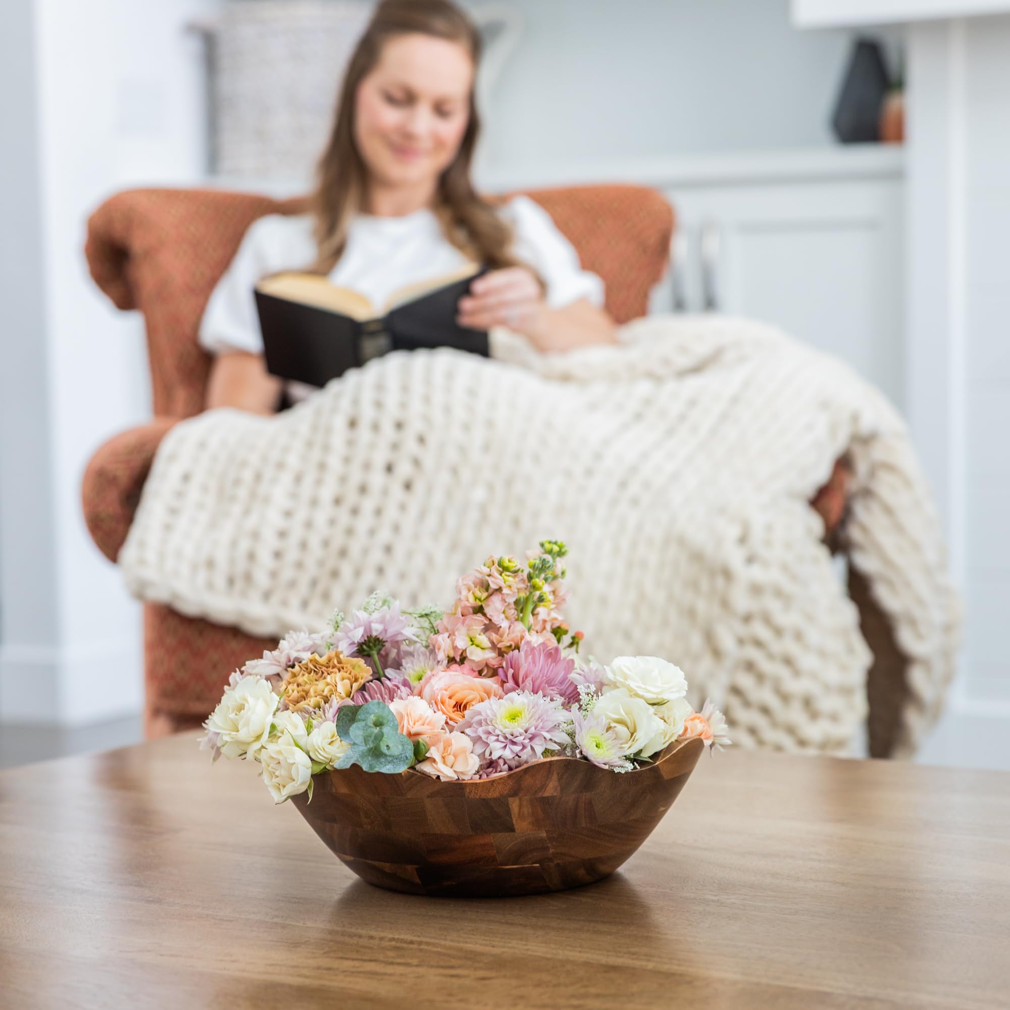 Crafted Finesse kitchen counter display enhances rustic farmhouse decor