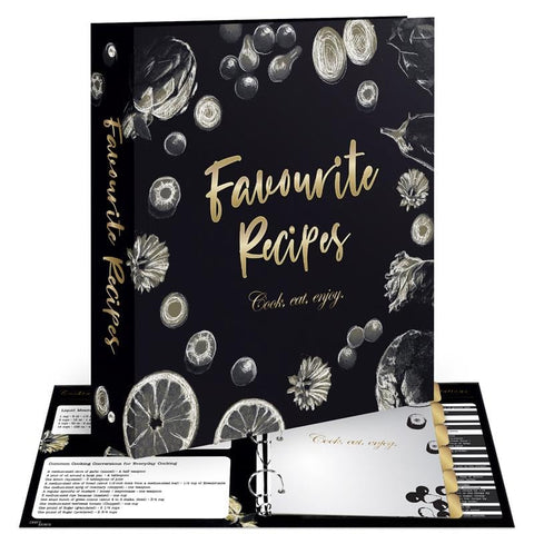 CraftSaints recipe binder with laminated hardcover for easy cleaning and durable protection.