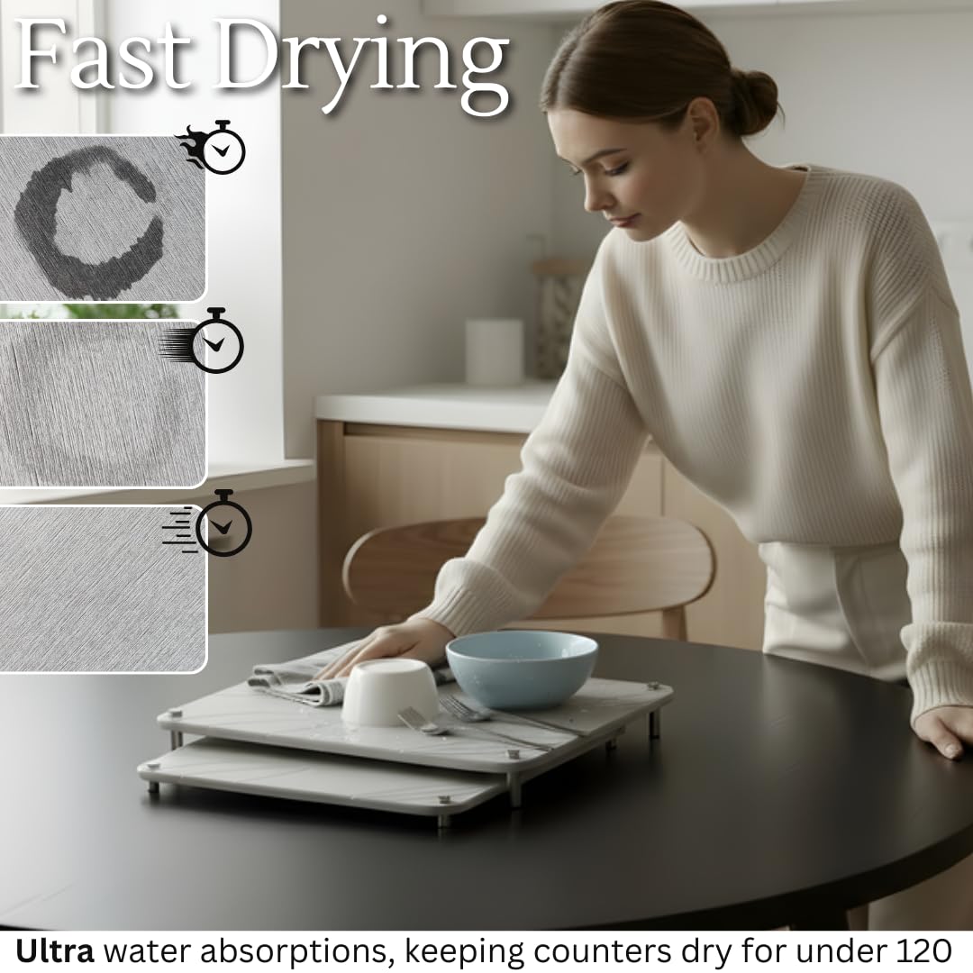 Crafty Witty stone drying mat made from diatomaceous earth material.