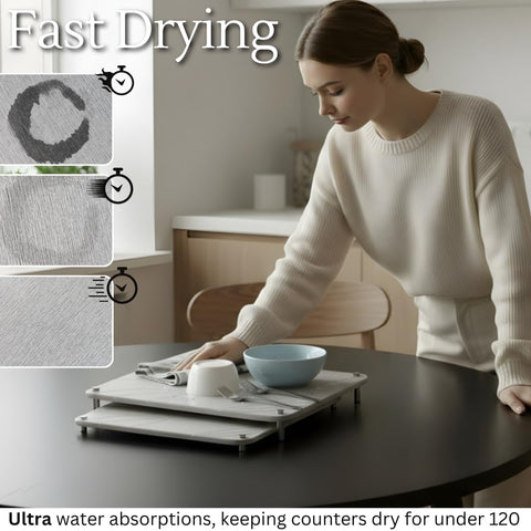 Crafty Witty stone drying mat made from diatomaceous earth material.