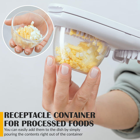 White CraftyCrocodile egg slicer-dicer ready for everyday use