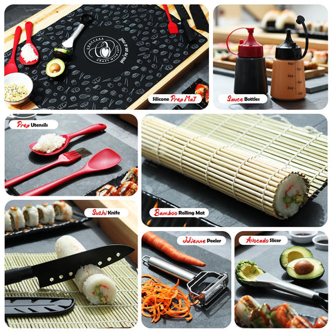 CraftZee bamboo board provides stable prep surface and stylish serving.