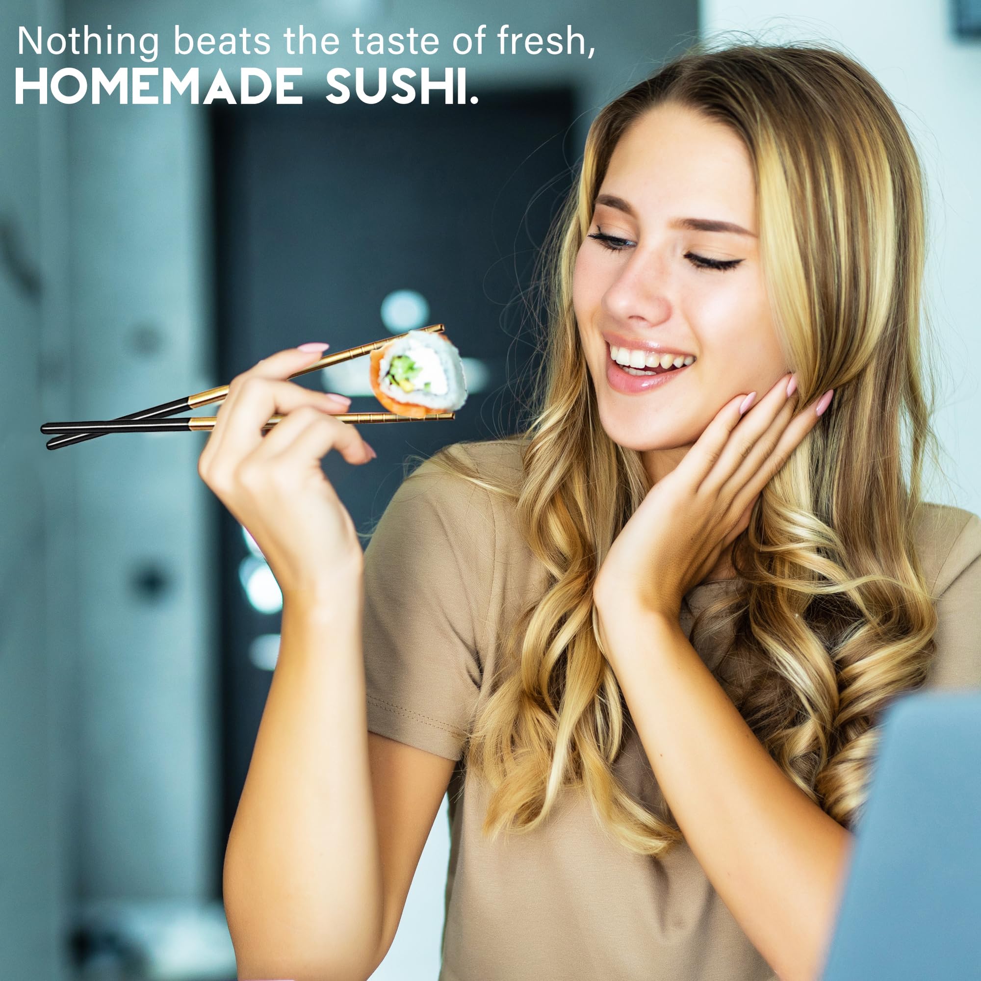 CraftZee bamboo rolling mat ensures smooth, professional sushi rolls.