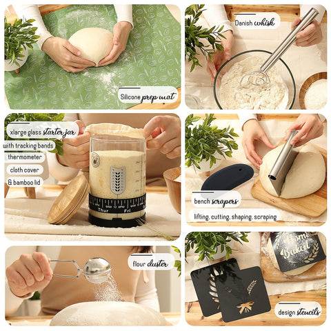 CraftZee banneton baskets in rattan and silicone for bakery-quality crusts.