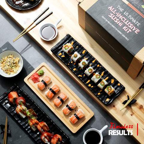 CraftZee sushi mold set creates varied shapes with simple press.