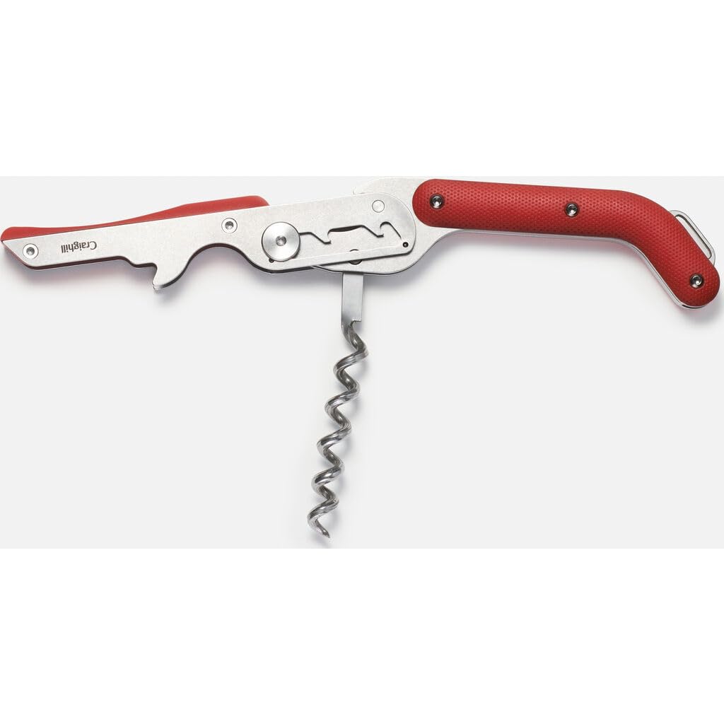 Craighill Best Wine Key corkscrew in action for easier opening.