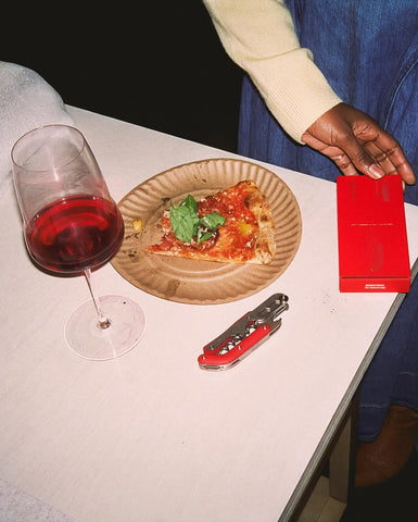 Craighill Best Wine Key matte red grip offers comfortable handling.