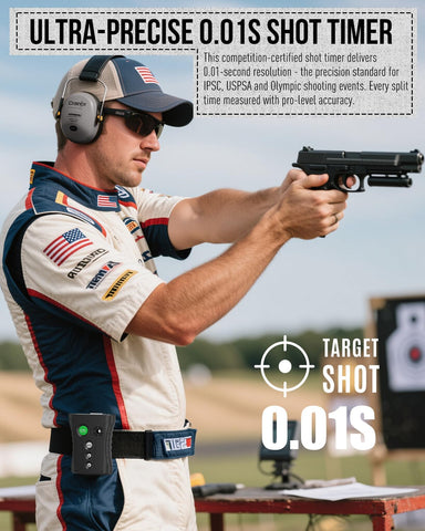 Cranix shot timer with side microphone capture for precise detection