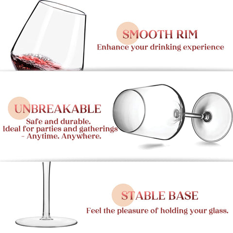 Crayline dishwasher-safe wine glasses designed for top-rack cleaning