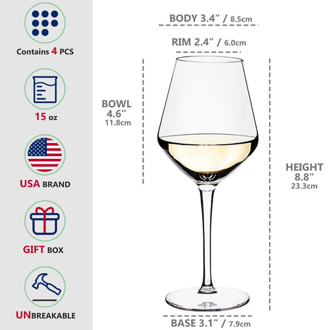 Crayline stemmed plastic wine glasses with crystal-clear appearance