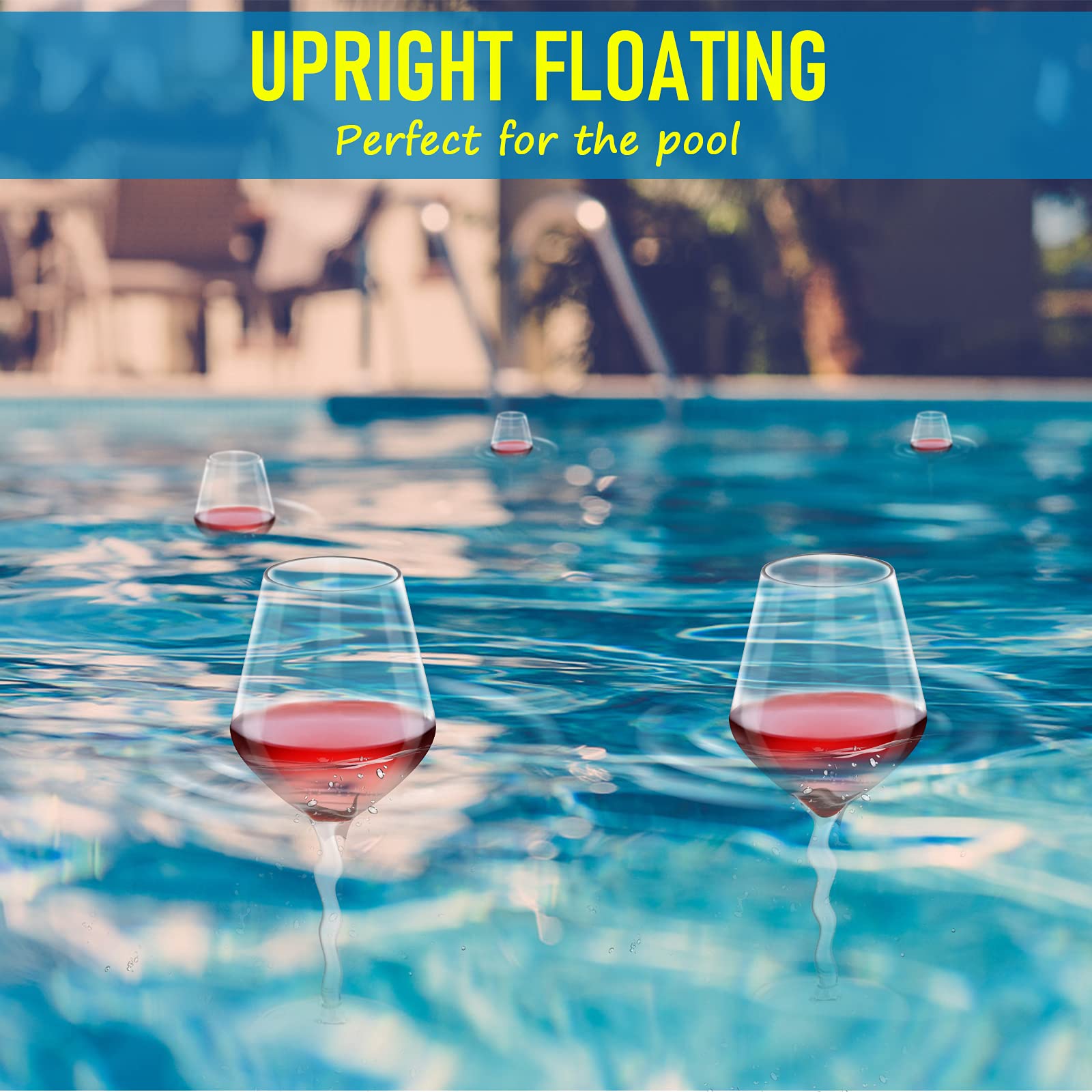 Crayline TRITAN pool wine glass, unbreakable design for outdoor use.
