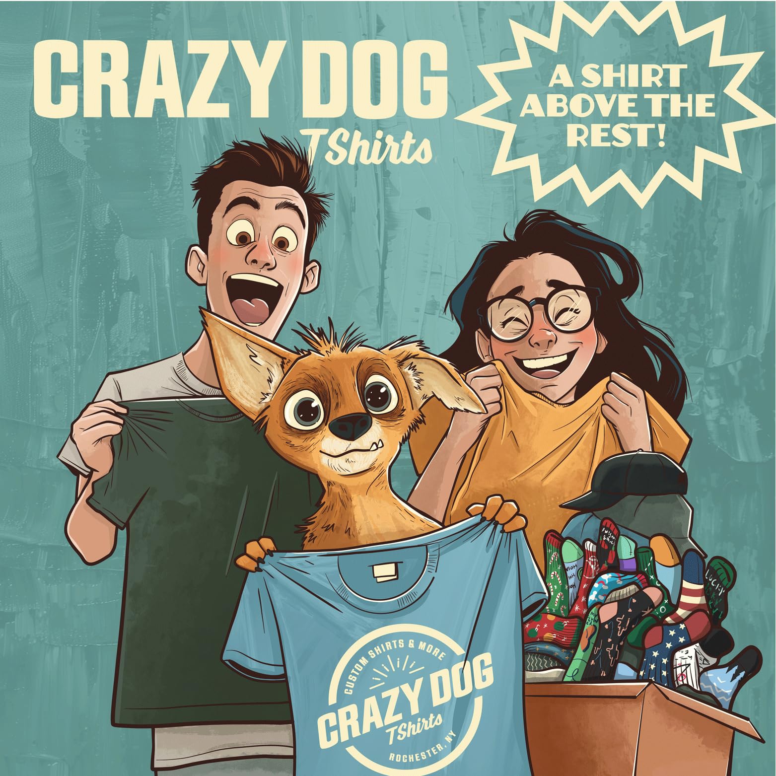 Crazy Dog T-Shirts apron durable fabric for repeated use