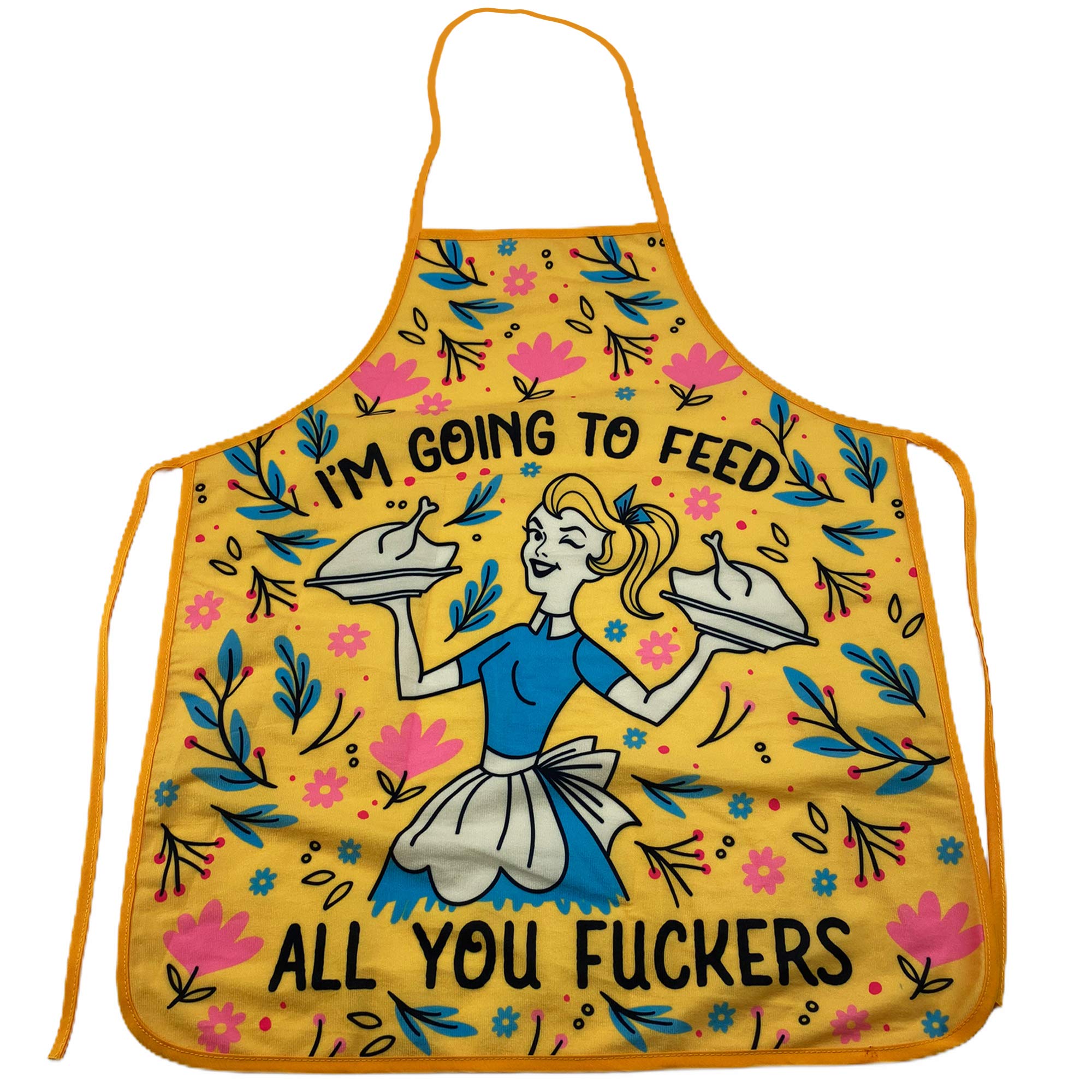 Crazy Dog T-Shirts apron front view with bold graphic for fun, stylish cooking