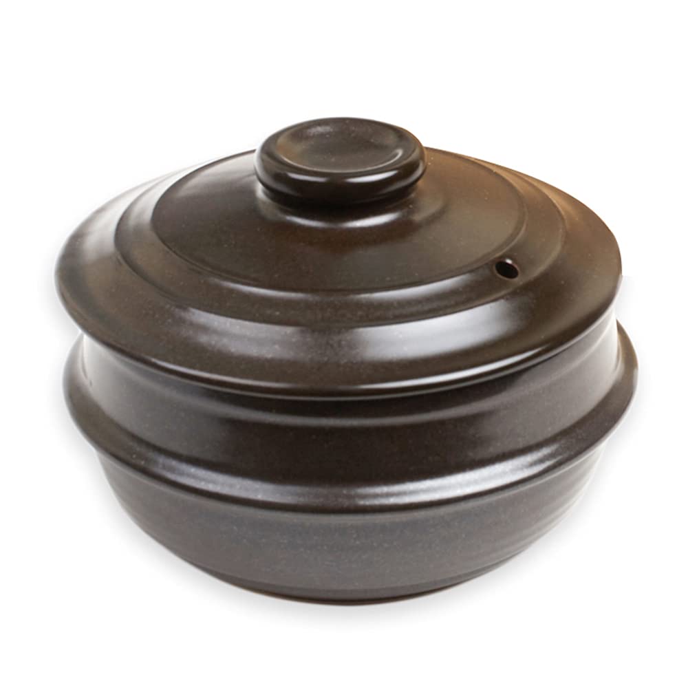 Crazy Korean Cooking Dolsot bowl with lid, perfect for sizzling bibimbap
