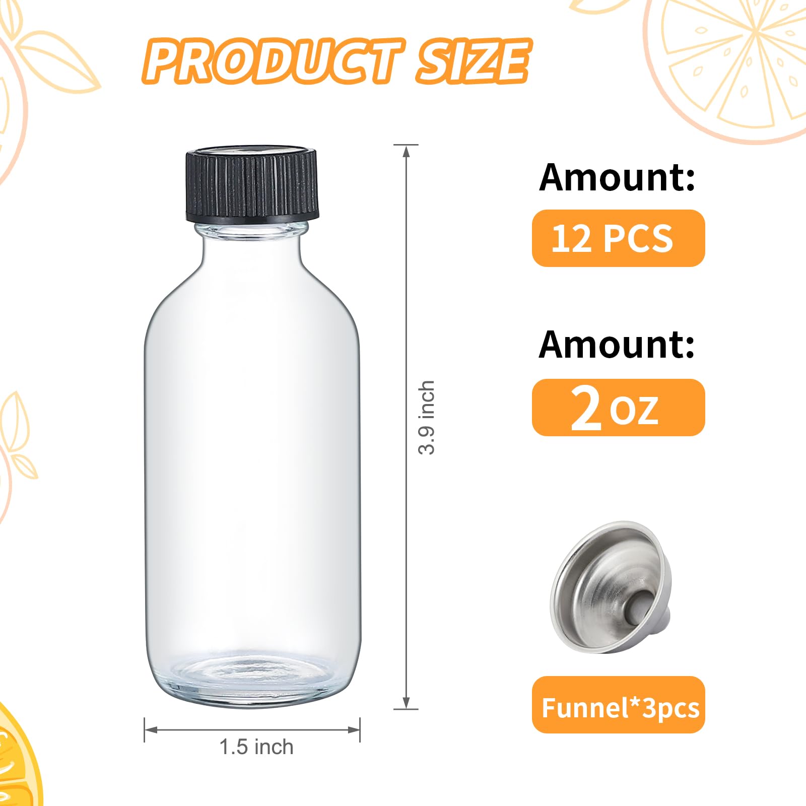 Crazystorey clear glass bottle closeup showing sturdy seal and clarity.