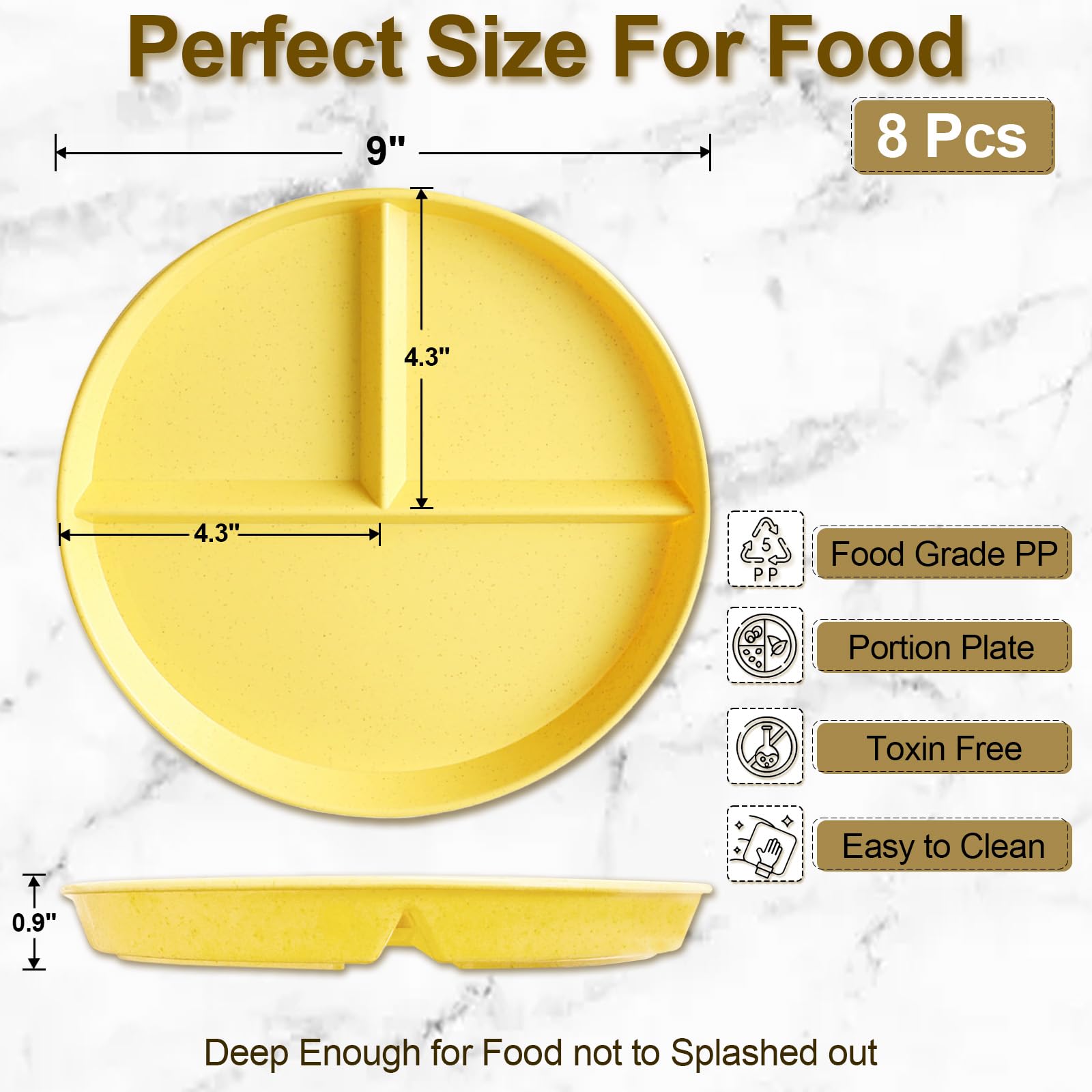 CrazyTerra divided plate light-blue showcases stackable design perfect for dorms and kitchens.